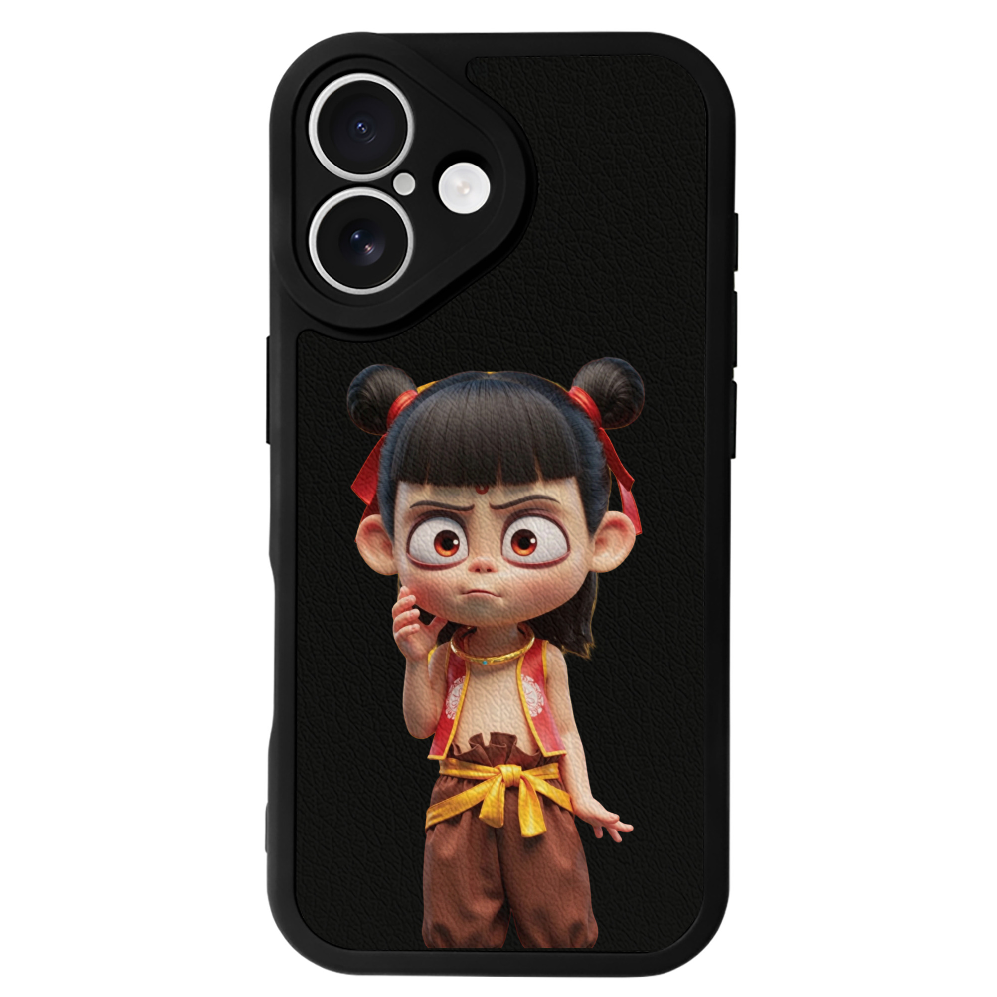 （画像用） Ne Zha 2 ナタ 魔童の大暴れ 【iPhone 16シリーズ対応】シリコンスマホケース（レザー調） 材質：シリコン